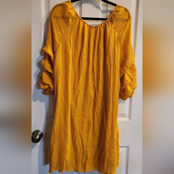 Indigo Rose Women's Dress Mustard yellow long sleeve with Lining Size 3xl plus - Picture 7 of 7